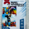 Papel Fotografico Brilhante 20 Folhas