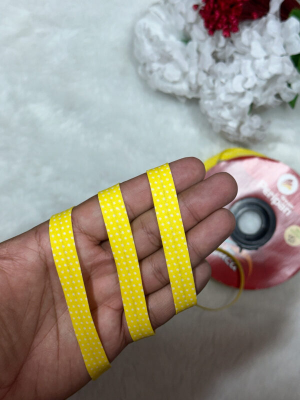 Viés Fino Tijuca Amarelo Poá