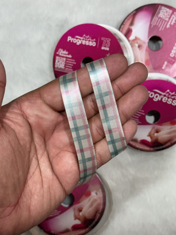 Fita Xadrez Candy Color 15mm